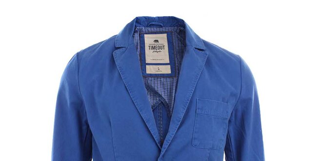Pánské modré sako s knoflíky Timeout