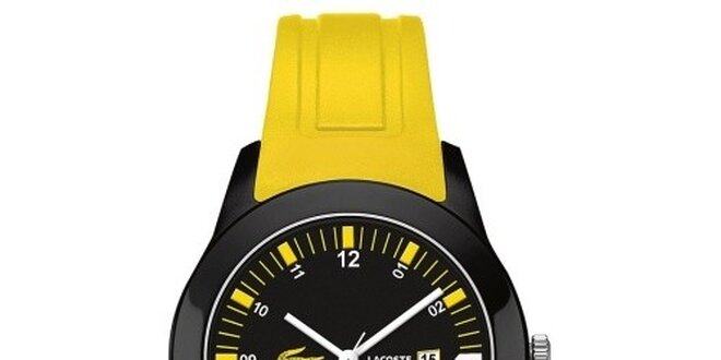 Pánské žluto-černé hodinky Lacoste
