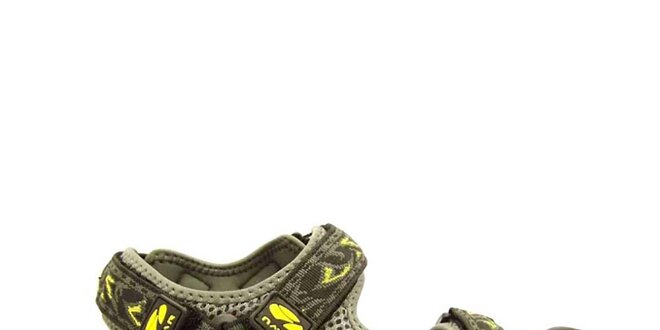 Pánské šedé sandály s pásky na suchý zip Numero Uno