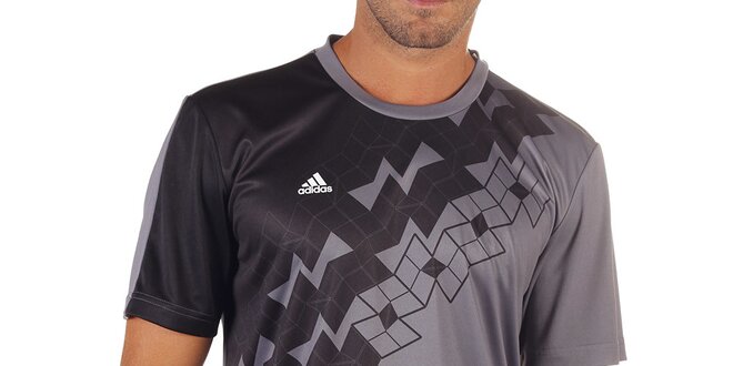 Pánské šedé tričko s krátkým rukávem Adidas