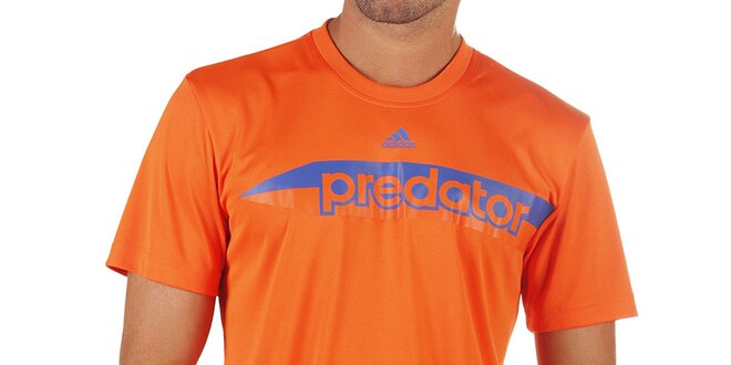 Pánské oranžové tričko s krátkým rukávem Adidas