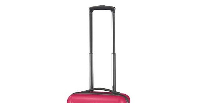 Růžový příruční kufr na kolečkách Esprit