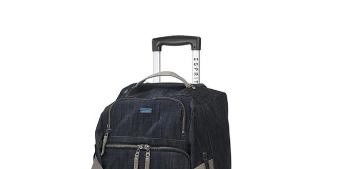 Džínová cestovní taška na kolečkách Esprit