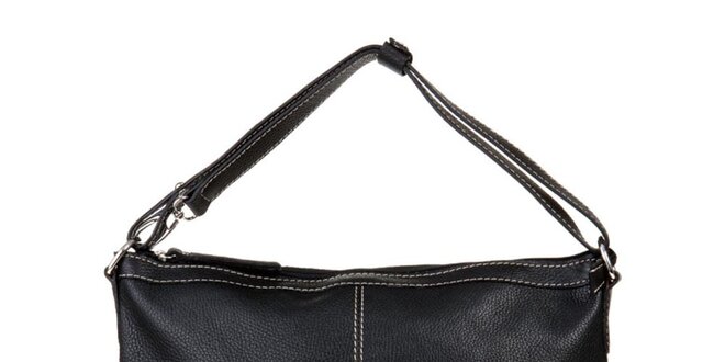 Dámská černá kabelka se dvěma ozdobnými zipy Giulia