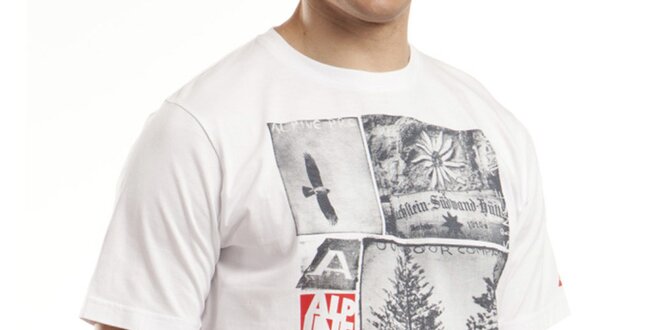 Pánské bílé bavlněné tričko Alpine Pro
