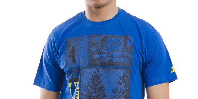 Pánské modré bavlněné tričko Alpine Pro