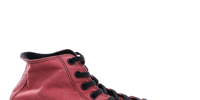 Červené vintage plátěné boty Converse