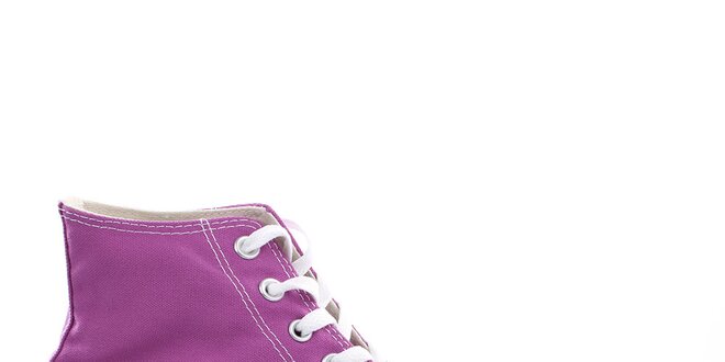 Fialové plátěné boty Converse