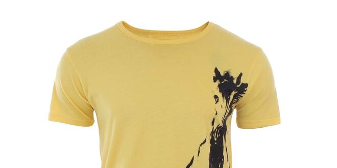 Pánské žluté tričko s potiskem River Rock