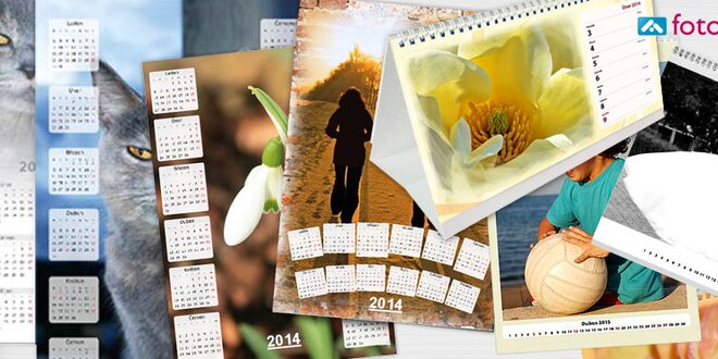 Nástěnné i stolní kalendáře s vlastními fotkami