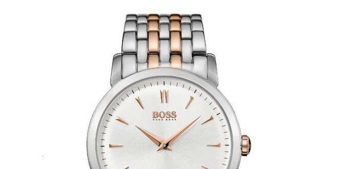 Pánské ocelové hodinky ve dvou barevných tónech Hugo Boss