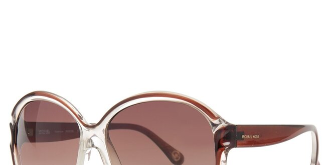Dámské transparentní sluneční brýle Michael Kors s hnědými detaily