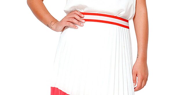 Dámská červeno-bílá skládaná sukně Dewberry