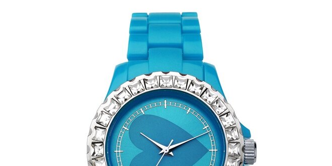 Dámské hodinky MORGAN,modrý plastový řemínek
