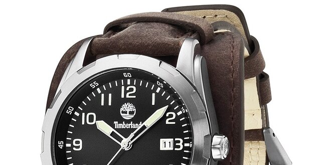 Pánské hodinky Timberland NEWMARKET, tmavěhnědý řemínek