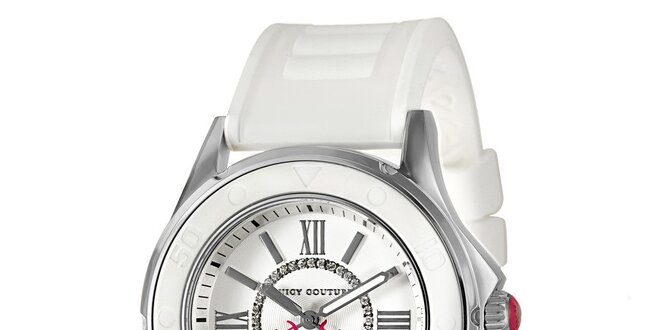 Dámské hodinky s bílým řemínkem Juicy Couture