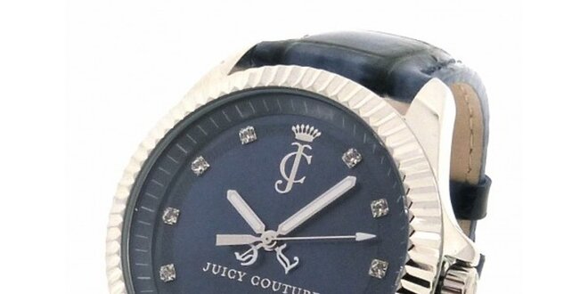Dámské tmavě modré hodinky s kamínky Juicy Couture