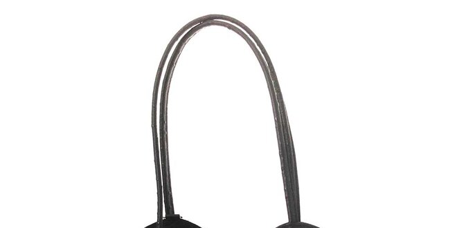 Dámská černá kožená kabelka s reliéfním vzorem Florence Bags