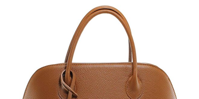 Dámská hnědá kožená kabelka s odnímatelným popruhem Florence Bags