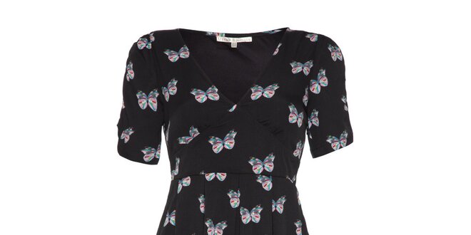 Dámské černé šaty s motýlky Uttam Boutique