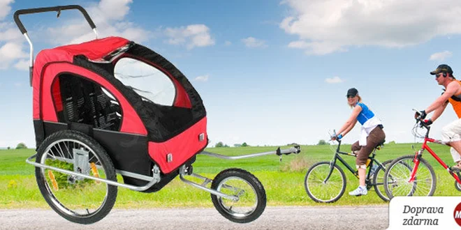 Přívěsný vozík za kolo až pro 2 děti včetně dopravy