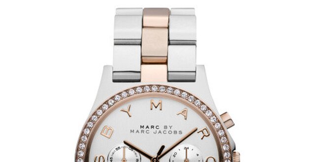 Dámské ocelové hodinky ve dvou barevných tónech Marc Jacobs