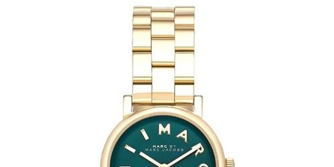 Dámské pozlacené hodinky s tmavým ciferníkem Marc Jacobs