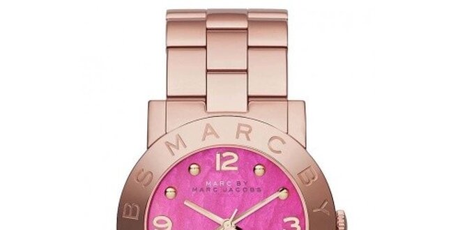 Dámské hodinky s růžovým ciferníkem Marc Jacobs