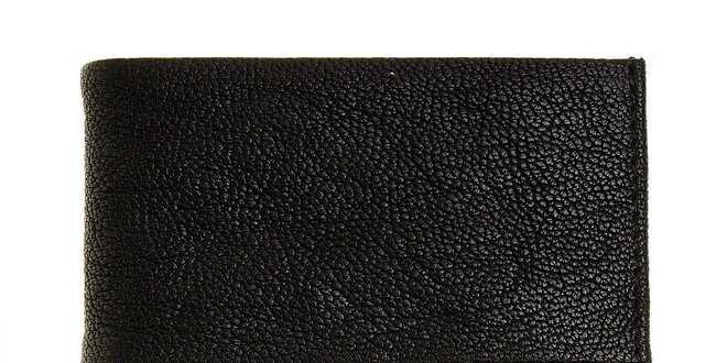 Pánská černá kožená peněženka Puntotres