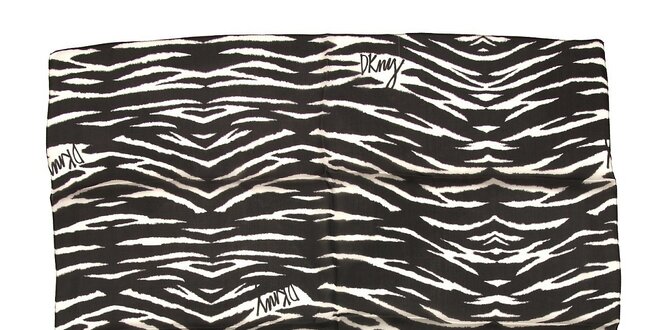 Luxusní hedvábný  zebrovaný šátek DKNY