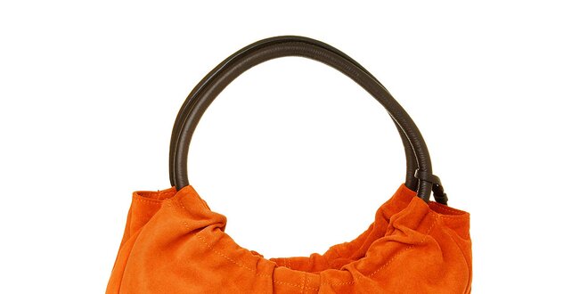 Dámská oranžová semišová kabelka Puntotres