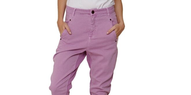 Dámské růžovofialové kalhoty Fiveunits