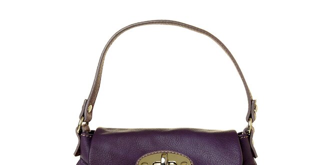 Dámská malá fialová kožená kabelka Puntotres