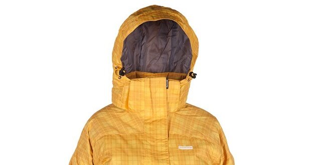 Dámská lyžařská žlutá károvaná bunda Envy