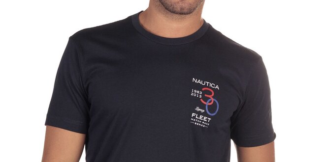 Pánské tmavě modré tričko s krátkým rukávem Nautica