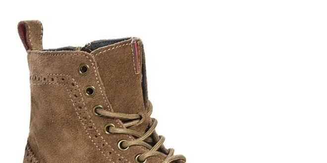 Pánské hnědé kotníčkové boty Tommy Hilfiger