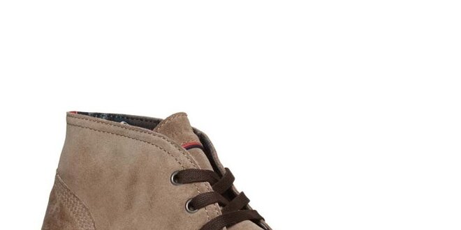 Pánské hnědé prošívané kotníkové boty Tommy Hilfiger