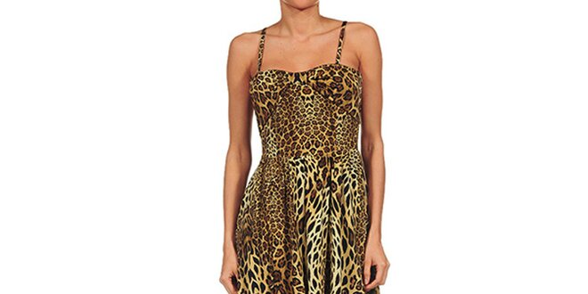 Dámské leopardí koktejlové šaty Guess by Marciano