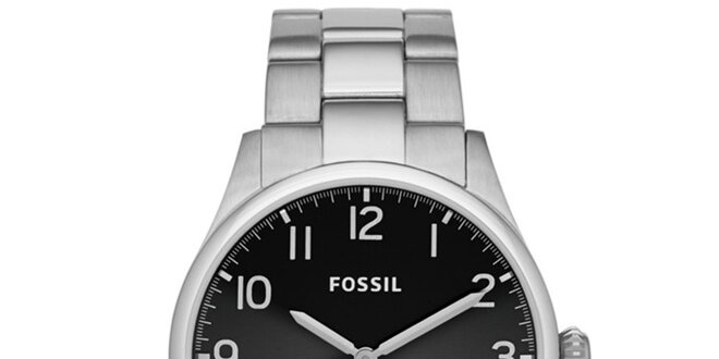 Pánské analogové hodinky s černým ciferníkem Fossil