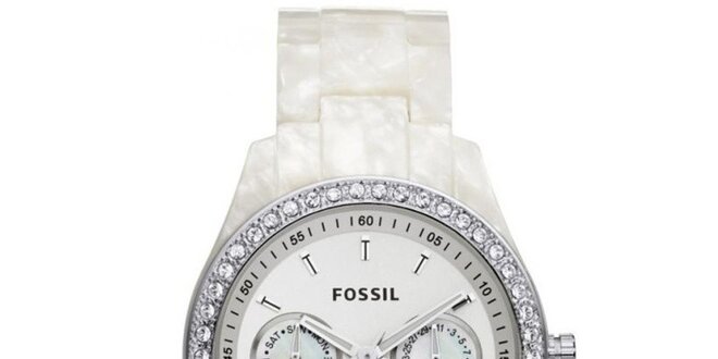 Dámské hodinky s perleťovým náramkem Fossil