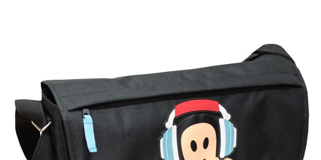 Černá taška s opičí hlavou Paul Frank