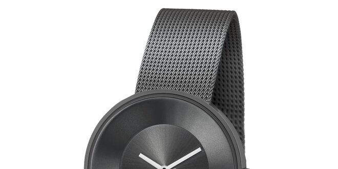 Metalické hodinky s texturovaným řemínkem Lambretta