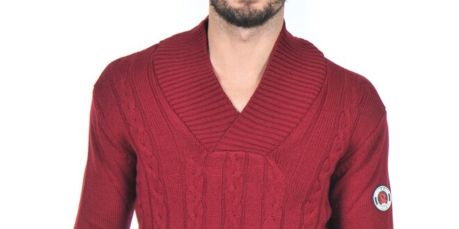 Pánský bordó pletený svetr Giorgio di Mare