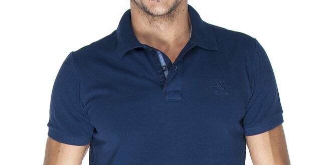 Pánské tmavě modré polo tričko Giorgio Di Mare