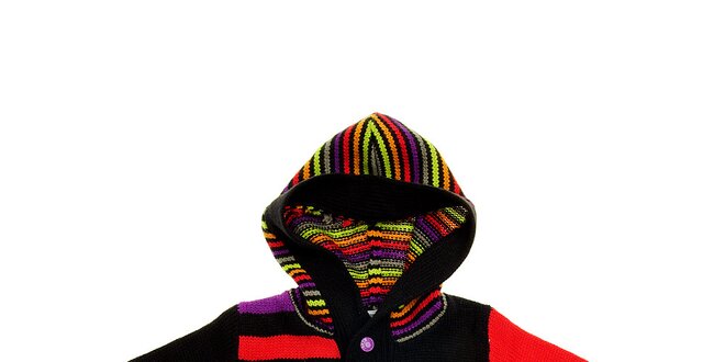 Dětský černý svetr Tuc Tuc s barevnými detaily