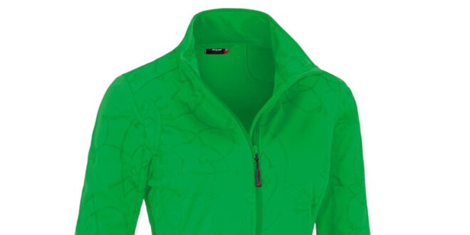 Dámská zelená softshellová bunda se vzorem Maier
