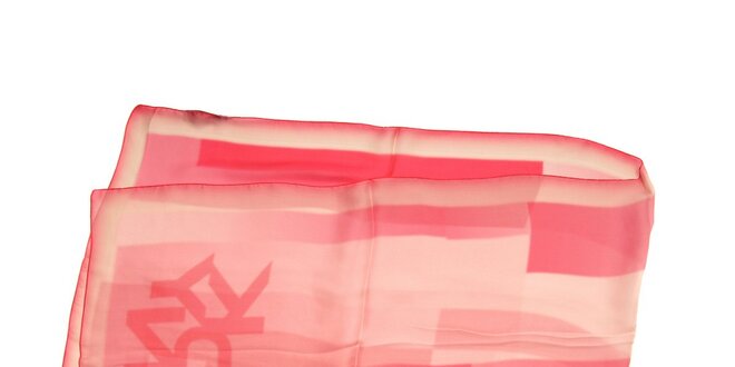 Luxusní červánkový maxi šál DKNY
