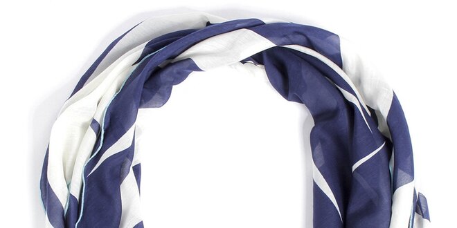 Dámský bílo-modrý šátek Fraas
