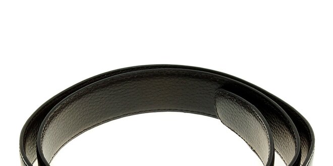 Pánský černo-hnědý oboustranný kožený pásek Ferré Milano