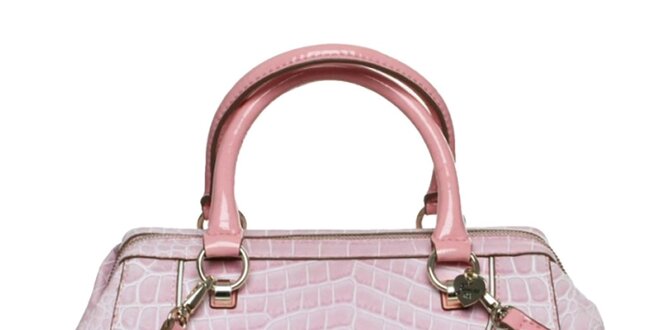 Dámská růžová kabelka se zámečkem Guess